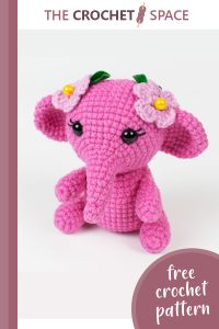 pretty pinky crocheted elephant || editor