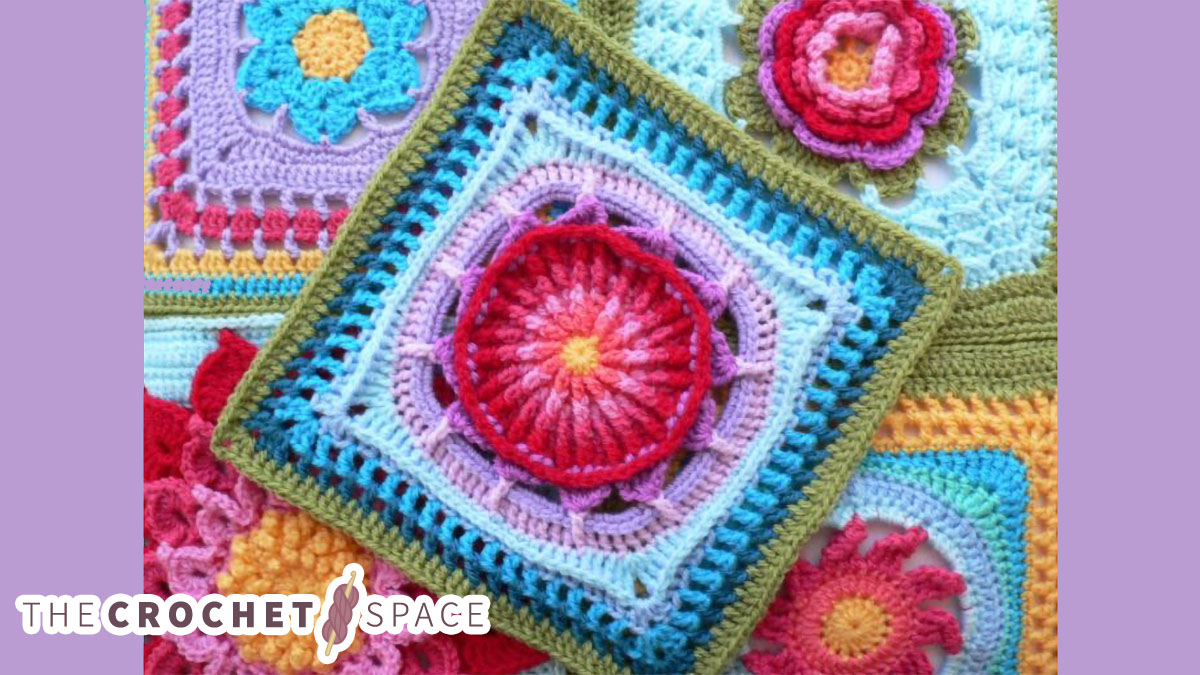 prince protea crocheted square || editor