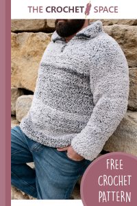 quarter zip crochet sweater || editor