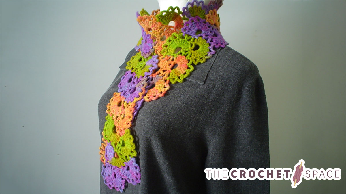 queen anne crocheted lace scarf || editor