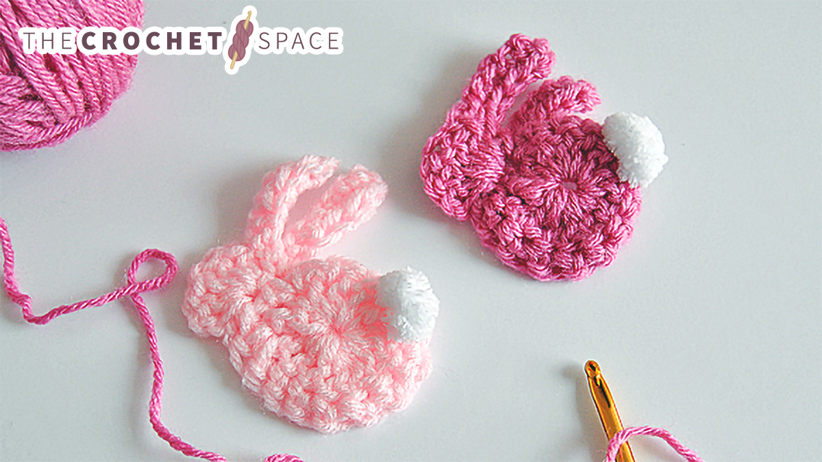 Quick Bunny Crochet Applique || thecrochetspace.com