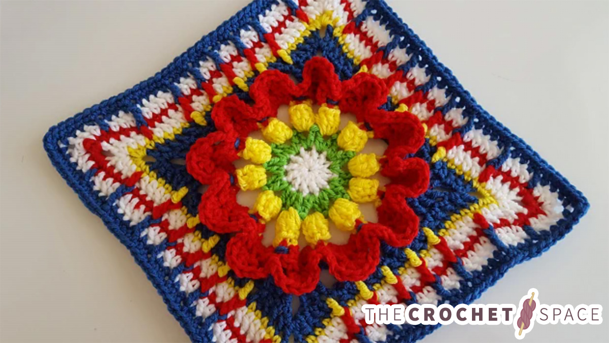 Rachel Crocheted Afghan Block || thecrochetspace.com