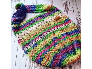 Rainbow Crochet Market Bag