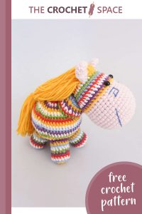 rainbow pony crocheted toy || editor