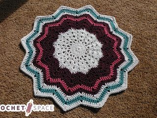 Rainbow Ripple Crocheted Baby Blanket