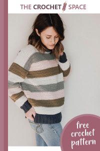retro striped crochet sweater || editor