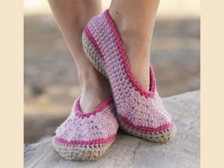 Rose Petals Crocheted Slippers