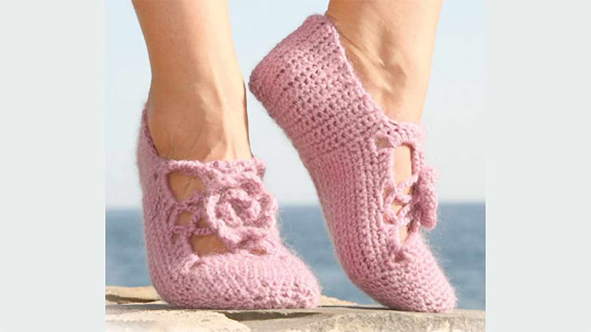 Rosie Steps Crocheted Slippers