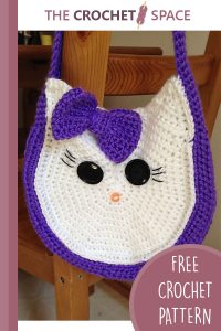 round kitty crocheted face bag || editor