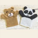 Animal Crochet Hand Puppets. Bear and Panda Puppets || thecrochetspace.com