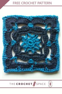scallop flower crocheted square || editor