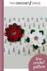 seasonal poinsettia crochet decorations || editor