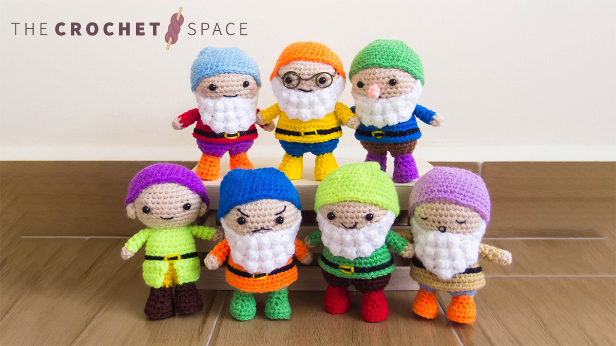 Seven Crocheted Amigurumi Dwarfs || thecrochetspace.com