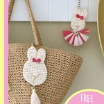 Simple Crochet Bunny Accent. Two bunny accents one large and one small || thecrochetspace.com
