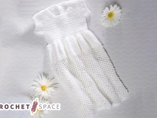 Simple Crochet Christening Gown || thecrochetspace.com