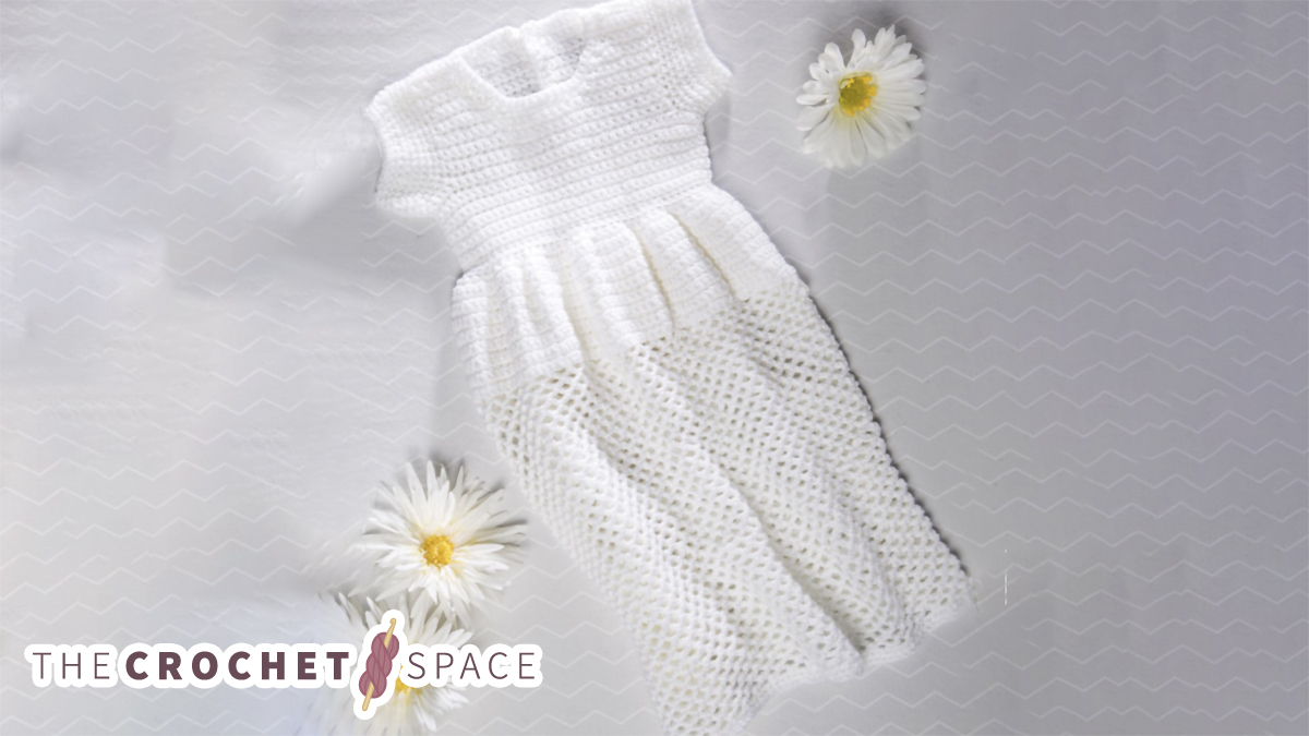Simple Crochet Christening Gown || thecrochetspace.com