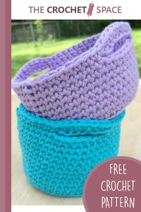 simple crocheted mini baskets || editor