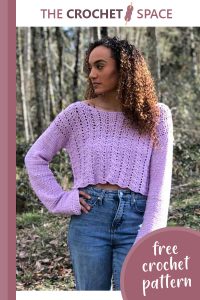 sleeved crochet crop top || editor
