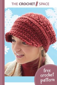 slouchy peaked crochet hat || editor