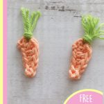 Small Carrot Crochet Accent. tiny carrot accents ready for Easter || thecrochetspace.com