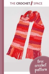 snazzy striped crocheted scarf || editor