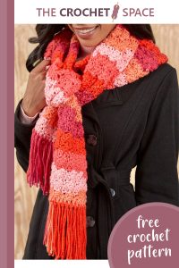 snazzy striped crocheted scarf || editor