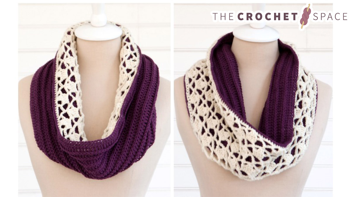 snow drops crocheted reversible cowl || editor
