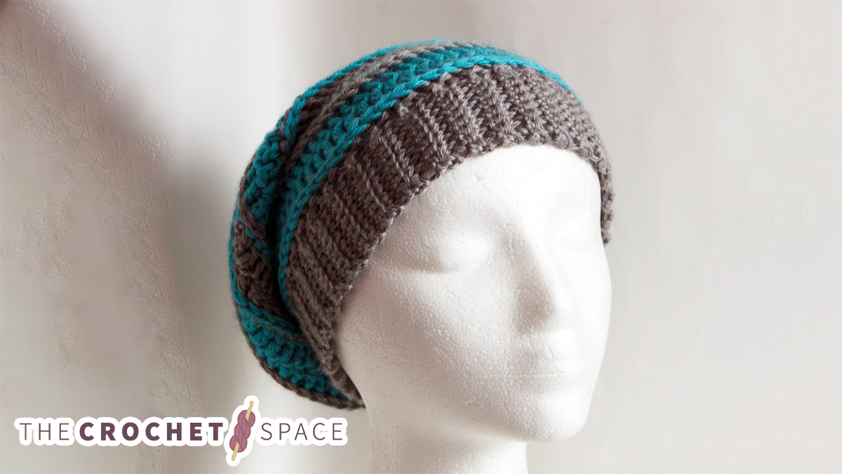striped crocheted slouch hat || editor