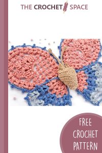 stunning crocheted butterfly applique || editor