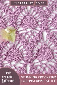 stunning crocheted lace pineapple stitch || editor