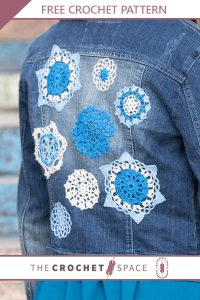 stylish crochet doilies for denim jackets || editor