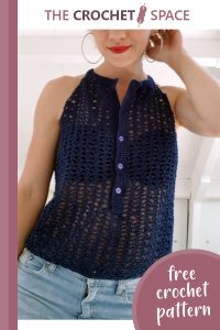 summer sleeveless crochet top || editor