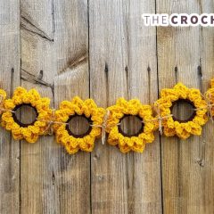 Summer Sunflower Crochet Garland || thecrochetspace.com