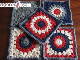 Sunburst Crocheted Granny Squares || thecrochetspace.com