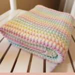 Sunlight Crochet Baby Blanket. Folded blanket || thecrochetspace.com