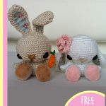 Super Spring Crochet Bunnies. 2 sitting, mini, bunnies || thecrochetspace.com