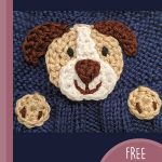 Sweet Puppy Crochet Applique. Puppy face and 2x paws || thecrochetspace.com
