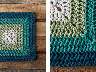Granny Swirl Crochet Dishcloth | thecrochetspace.com