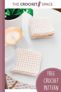 textured crochet square coasters || editor