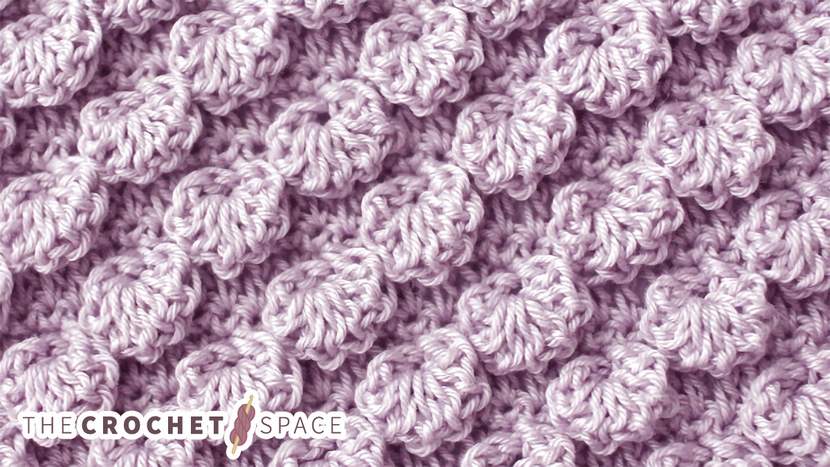 Textured Crocheted Bobble Shell Stitch || thecrochetspace.com