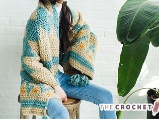 Thick Tribal Crochet Wrap || The Crochet Space