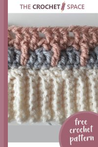 three-color crocheted messy bun beanie || editor