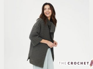 Tie Neck Crochet Jacket || thecrochetspace.com