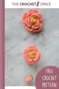 tiny crochet peony flowers || editor