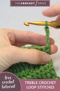 treble crochet loop stitches || https://thecrochetspace.com