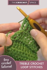treble crochet loop stitches || editor