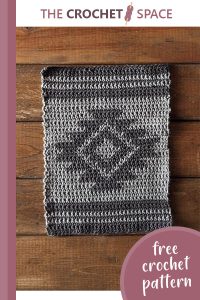 tribal aztec crochet dishcloth || editor