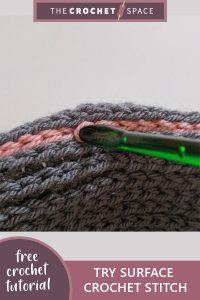try surface crochet stitch || editor