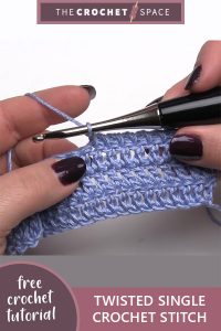 twisted single crochet stitch || editor