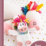 unicorn crocheted card holder || editor